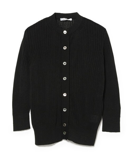 Demi-Luxe BEAMS（デミルクス ビームス）の「SLOANE / 14ゲージ ワイドリブ カーディガン（カーディガン/ボレロ・レディース・ブラック/ホワイト/ピンク・1/2）」の17枚目の写真