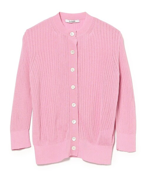 Demi-Luxe BEAMS（デミルクス ビームス）の「SLOANE / 14ゲージ ワイドリブ カーディガン（カーディガン/ボレロ・レディース・ブラック/ホワイト/ピンク・1/2）」の20枚目の写真