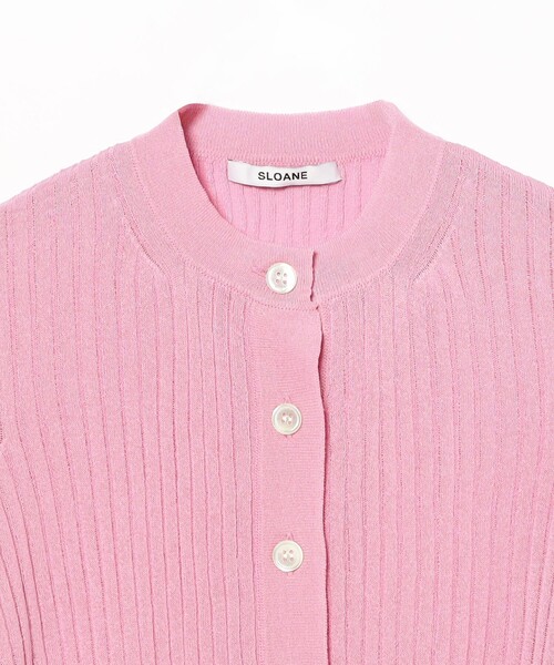 Demi-Luxe BEAMS（デミルクス ビームス）の「SLOANE / 14ゲージ ワイドリブ カーディガン（カーディガン/ボレロ・レディース・ブラック/ホワイト/ピンク・1/2）」の21枚目の写真
