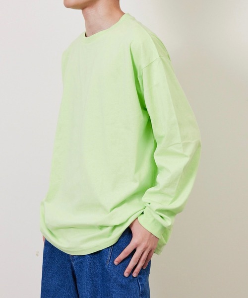 Fluffy BROTHERS(フラッフィーブラザーズ)の「プリントロンT(大人サイズ)(Tシャツ/カットソー・メンズ・ライトグリーン/オフホワイト・L/M/XL)」の10枚目の写真