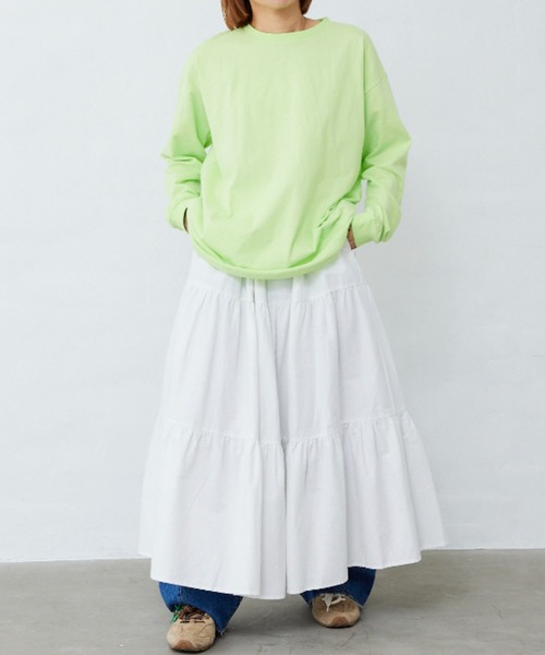 Fluffy BROTHERS(フラッフィーブラザーズ)の「プリントロンT(大人サイズ)(Tシャツ/カットソー・メンズ・ライトグリーン/オフホワイト・L/M/XL)」の14枚目の写真