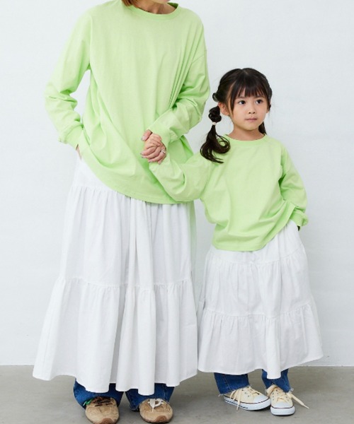 Fluffy BROTHERS(フラッフィーブラザーズ)の「プリントロンT(大人サイズ)(Tシャツ/カットソー・メンズ・ライトグリーン/オフホワイト・L/M/XL)」の21枚目の写真