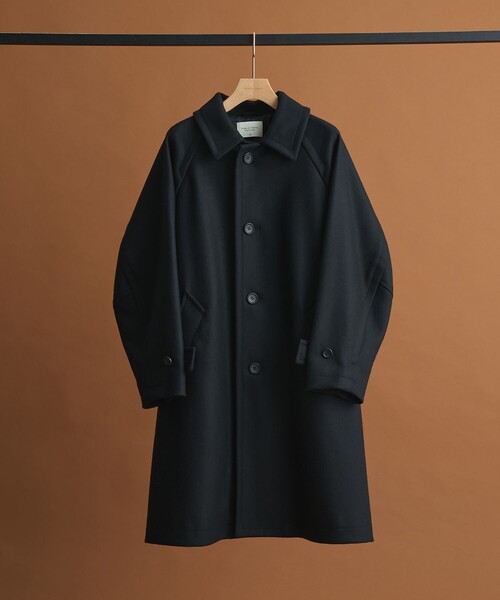 新品同様 パブリックトウキョウ メルトンオーバーサイズ ステンカラーコート 黒 PUBLIC TOKYO（パブリックトウキョウ） ステンカラーコート コート