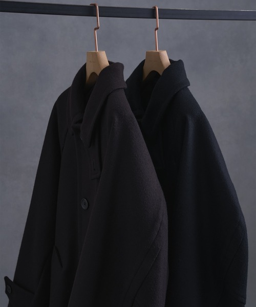 セール】【2way】Super140s メルトンオーバーサイズバルカラーコート