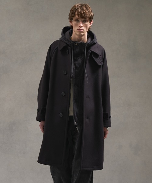 セール】【2way】Super140s メルトンオーバーサイズバルカラーコート