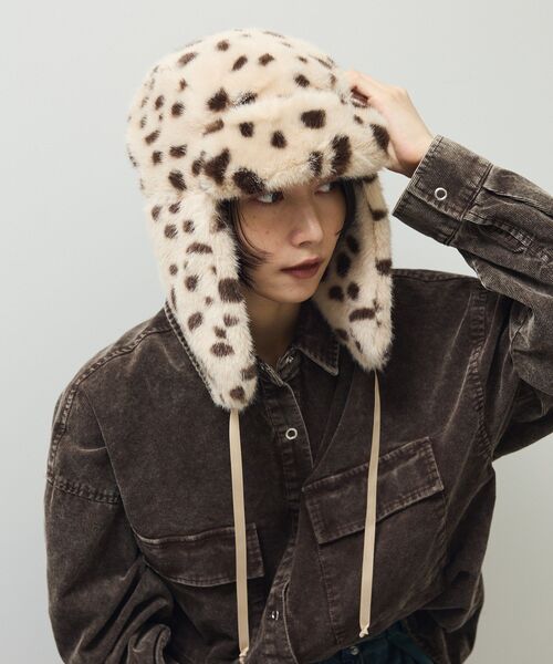 CONTROL FREAK（コントロールフリーク）の「■別注 CONTROLFREAK フライトキャップ（ニットキャップ/ビーニー・レディース・ベージュ/アイボリー・FREE）」の2枚目の写真