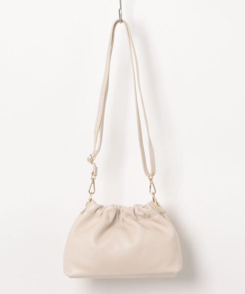 Jines（ジネス）の「ギャザーショルダーバッグ【MALRON/マルロン】（ショルダーバッグ・レディース・ホワイト・フリー）」の12枚目の写真