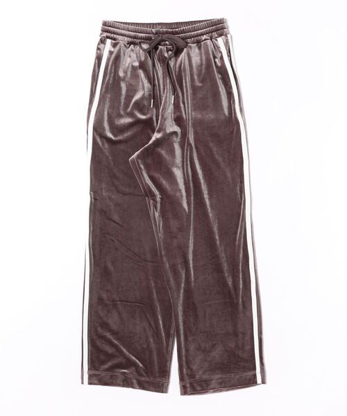 STYLEBLOCK(スタイルブロック)の「ベロアサイドラインストレートパンツ(その他パンツ・レディース・ブラウン/グリーン/ブラック/グレー・M)」の3枚目の写真