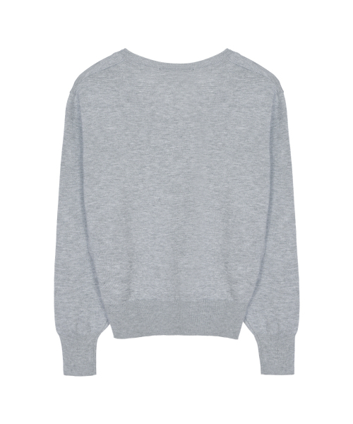 NICK&NICOLE(ニックアンドニコール)の「BUTTERFLY V NECK JACQUARD KNIT_GRAY(ニット/セーター・レディース・その他・FREE)」の5枚目の写真