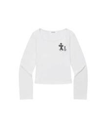 サハラホピクロスユーネックスモールロゴ長袖Tシャツ(2カラー)