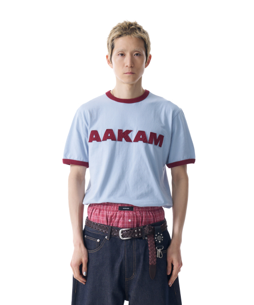 AAKAM(アーカム)の「Logo Patch Ringer Top (Sky Blue-Wine)(Tシャツ/カットソー・レディース・その他・1/2)」の6枚目の写真