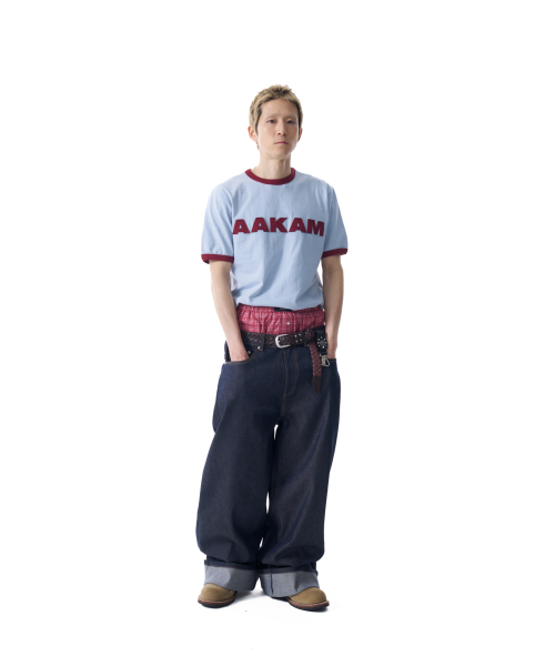 AAKAM(アーカム)の「Logo Patch Ringer Top (Sky Blue-Wine)(Tシャツ/カットソー・レディース・その他・1/2)」の7枚目の写真
