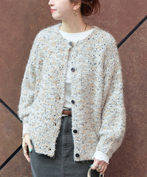 B.C STOCK | 《追加7》手洗い可 / ポコポコヤーンミックス2WAYカーディガン(カーディガン/ボレロ)