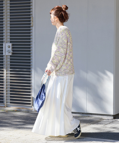 B.C STOCK（ベーセーストック）の「《追加7》手洗い可 / ポコポコヤーンミックス2WAYカーディガン（カーディガン/ボレロ・レディース・アイボリー/チャコールグレー/ラベンダー/レッド/ブラウン・FREE）」の14枚目の写真