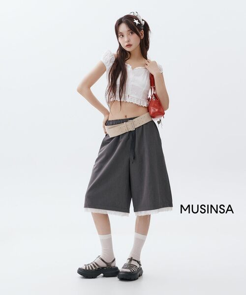 MILLO WOMEN（ミロウーマン）の「カットオフトリミングバミューダショーツ[チャコール]（その他パンツ・レディース・その他・SMALL/MEDIUM）」の6枚目の写真