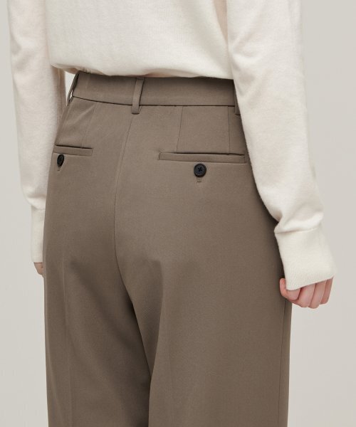 MUSINSA STANDARD WOMAN（ムシンサスタンダードウーマン）の「ウィメンズヘビーウェイト裏起毛ワイドヒドゥンバンディングスラックス[ダスティベージュ]（スラックス・レディース・その他・26/27/28/29/34/32/30/31/24/25）」の7枚目の写真