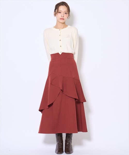 AND COUTURE(アンドクチュール)の「インナーミニティアードスカート(スカート・レディース・ダークブラウン/ボルドー/ブラック・SMALL/MEDIUM)」の13枚目の写真