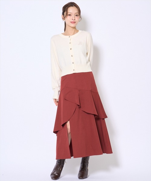 AND COUTURE(アンドクチュール)の「インナーミニティアードスカート(スカート・レディース・ダークブラウン/ボルドー/ブラック・SMALL/MEDIUM)」の14枚目の写真