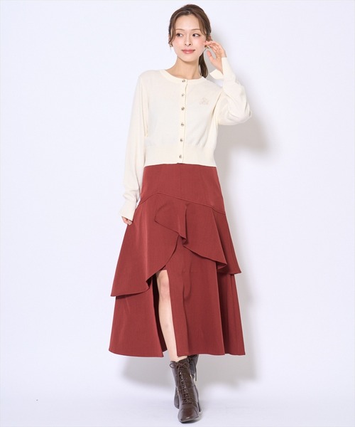 AND COUTURE(アンドクチュール)の「インナーミニティアードスカート(スカート・レディース・ダークブラウン/ボルドー/ブラック・SMALL/MEDIUM)」の15枚目の写真