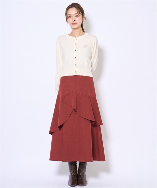 AND COUTURE(アンドクチュール)の「インナーミニティアードスカート(スカート・レディース・ダークブラウン/ボルドー/ブラック・SMALL/MEDIUM)」の12枚目の写真