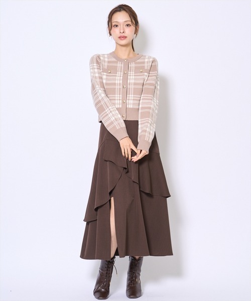 AND COUTURE(アンドクチュール)の「インナーミニティアードスカート(スカート・レディース・ダークブラウン/ボルドー/ブラック・SMALL/MEDIUM)」の21枚目の写真