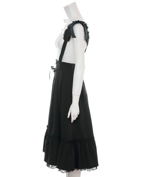 Secret Honey（シークレットハニー）の「Wフリルサスペンダー付ミディスカート（スカート・レディース・ブラック/グレー・MEDIUM）」の10枚目の写真