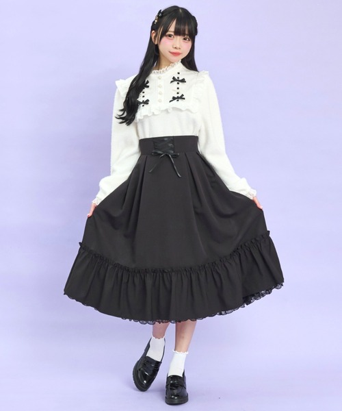 セール】Wフリルサスペンダー付ミディスカート（スカート）｜Secret