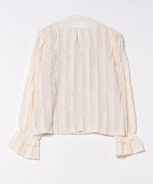 Lace Ladies(レースレディース)の「フリル ドット シアー 長袖 プルオーバー(シャツ/ブラウス・レディース・アイボリー/ブラック・FREE)」の3枚目の写真