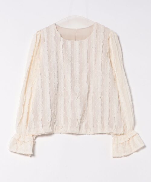Lace Ladies(レースレディース)の「フリル ドット シアー 長袖 プルオーバー(シャツ/ブラウス・レディース・アイボリー/ブラック・FREE)」の7枚目の写真