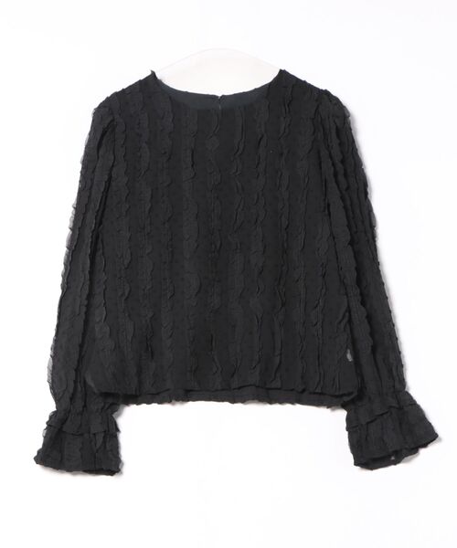 Lace Ladies(レースレディース)の「フリル ドット シアー 長袖 プルオーバー(シャツ/ブラウス・レディース・アイボリー/ブラック・FREE)」の5枚目の写真