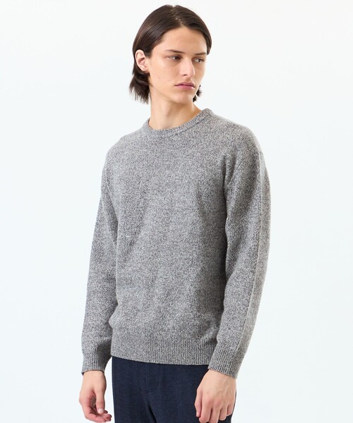 MACKINTOSH PHILOSOPHY(マッキントッシュ フィロソフィー)の「5Gムリネ天竺 クルーネックプルオーバー(ニット/セーター・メンズ・ダークブラウン/レッド系その他3/ネイビー/グレー系その他・38/42/40)」の2枚目の写真