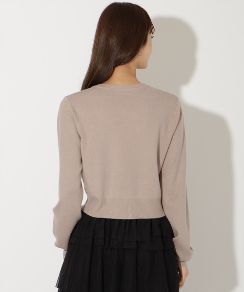 AND COUTURE(アンドクチュール)の「ビジュー×パールニットカーディガン(カーディガン/ボレロ・レディース・ブラック/レッド/サックスブルー/アイボリー/ベージュ・FREE)」の22枚目の写真