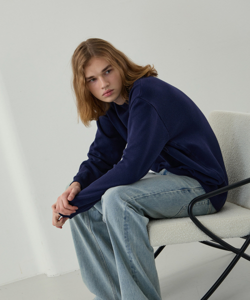 NODU（ノードユー）の「メイプル ベーシック ラウンド ニット [ネイビー]（ニット/セーター・メンズ・その他・MEDIUM/LARGE）」の2枚目の写真