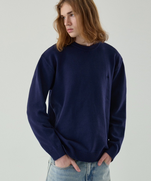 NODU（ノードユー）の「メイプル ベーシック ラウンド ニット [ネイビー]（ニット/セーター・メンズ・その他・MEDIUM/LARGE）」の3枚目の写真