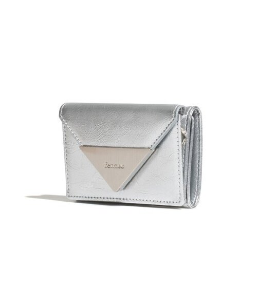 FENNEC(フェネック)の「CRINKLE TRIANGLE TRIPLE WALLET - SILVER(財布・レディース・その他・FREE)」の1枚目の写真