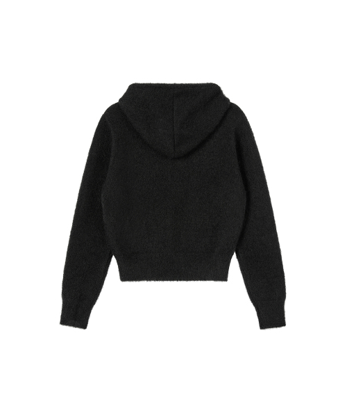 Rest&Recreation(レストアンドレクリエーション)の「HAIRY KNIT HOOD ZIP-UP - BLACK(ニット/セーター・レディース・その他・ONE)」の7枚目の写真