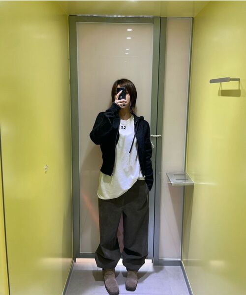 Rest&Recreation(レストアンドレクリエーション)の「HAIRY KNIT HOOD ZIP-UP - BLACK(ニット/セーター・レディース・その他・ONE)」の2枚目の写真