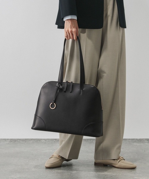 GLOBAL WORK（グローバルワーク）の「スペ軽撥水A4ボストン/621478（ボストンバッグ・レディース・イエロー系その他2/ベージュ/アイボリー/ブラック・ONE SIZE）」の8枚目の写真