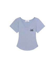 オニキスシースルーシグネチャーロゴVネッククロップ半袖Tシャツ(7カラー)