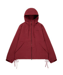 AAKAM（アーカム）の「Check Pattern Hooded Jacket (Burgundy)（ナイロンジャケット）」