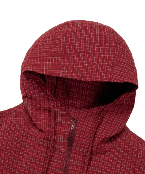 AAKAM（アーカム）の「Check Pattern Hooded Jacket (Burgundy)（ナイロンジャケット・レディース・その他・1/2）」の14枚目の写真