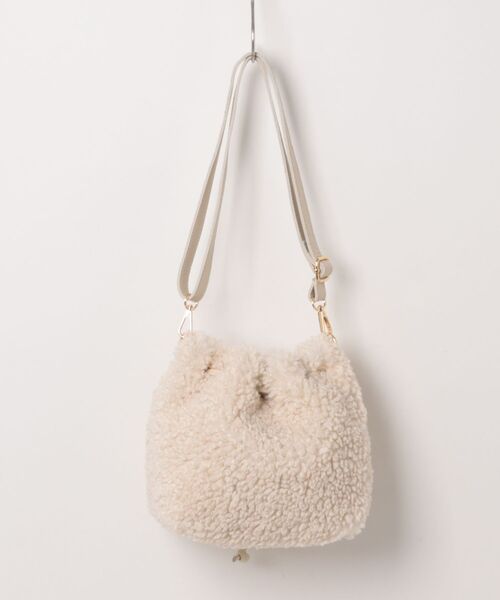 MARLON FIRENZE(マーロンフィレンツェ)の「Secchiello Mair Bag Teddy(ショルダーバッグ・レディース・ブラック/ライトベージュ・ONE SIZE)」の6枚目の写真