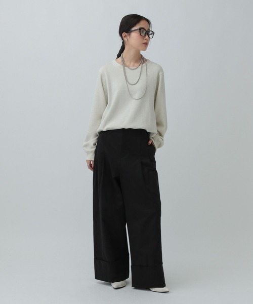 LEPSIM(レプシィム)の「ピーチターンバックパンツ 581668(その他パンツ・レディース・ブラック/カーキ・LARGE/MEDIUM)」の7枚目の写真