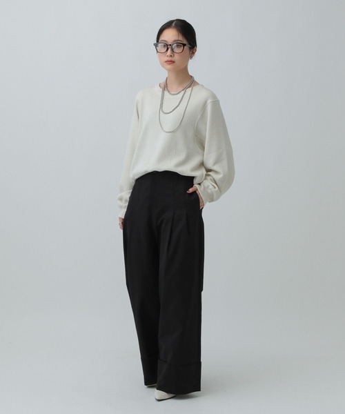 LEPSIM(レプシィム)の「ピーチターンバックパンツ 581668(その他パンツ・レディース・ブラック/カーキ・LARGE/MEDIUM)」の8枚目の写真
