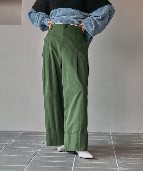 LEPSIM(レプシィム)の「ピーチターンバックパンツ 581668(その他パンツ・レディース・ブラック/カーキ・LARGE/MEDIUM)」の9枚目の写真