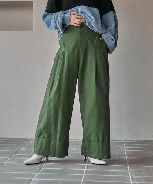 LEPSIM(レプシィム)の「ピーチターンバックパンツ 581668(その他パンツ・レディース・ブラック/カーキ・LARGE/MEDIUM)」の11枚目の写真