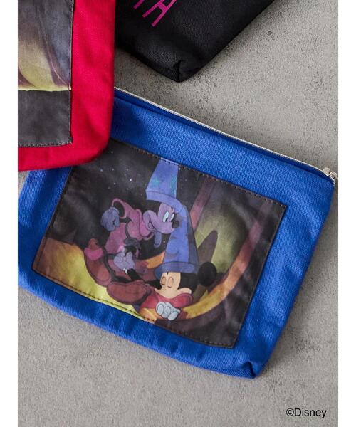 Lugnoncure（ルノンキュール）の「【Disney】FANTASIA/ロゴプリントポーチ（ハンドバッグ・レディース・ブルー/ブラック/レッド・F）」の3枚目の写真
