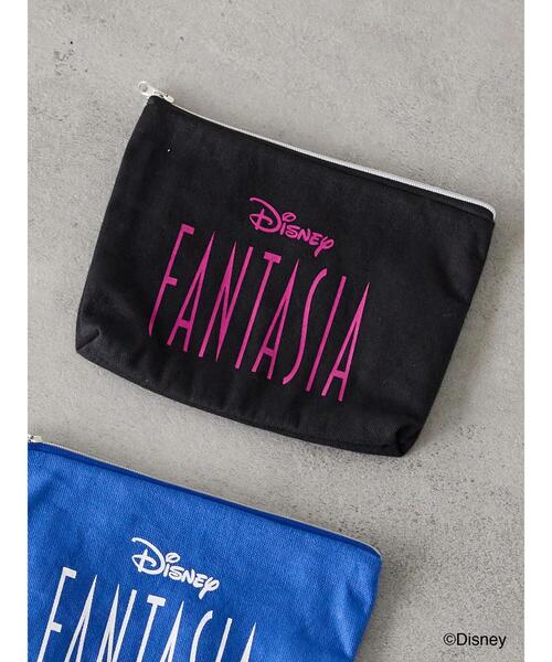 Lugnoncure（ルノンキュール）の「【Disney】FANTASIA/ロゴプリントポーチ（ハンドバッグ・レディース・ブルー/ブラック/レッド・F）」の2枚目の写真