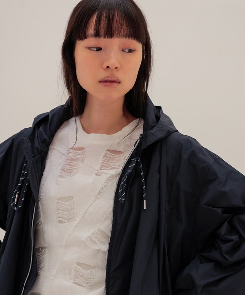 DRESSLAVE(ドレスレイブ)の「airy field coat(エアリーフィールドコート)(その他アウター・レディース・ホワイト/ネイビー・38)」の5枚目の写真