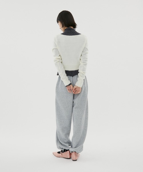 FUULLY STUDIO（フーリィーステューディオ）の「スウェットイージーワイドパンツ（スウェットパンツ・レディース・イエロー/グレー/ブラック・FREE）」の12枚目の写真